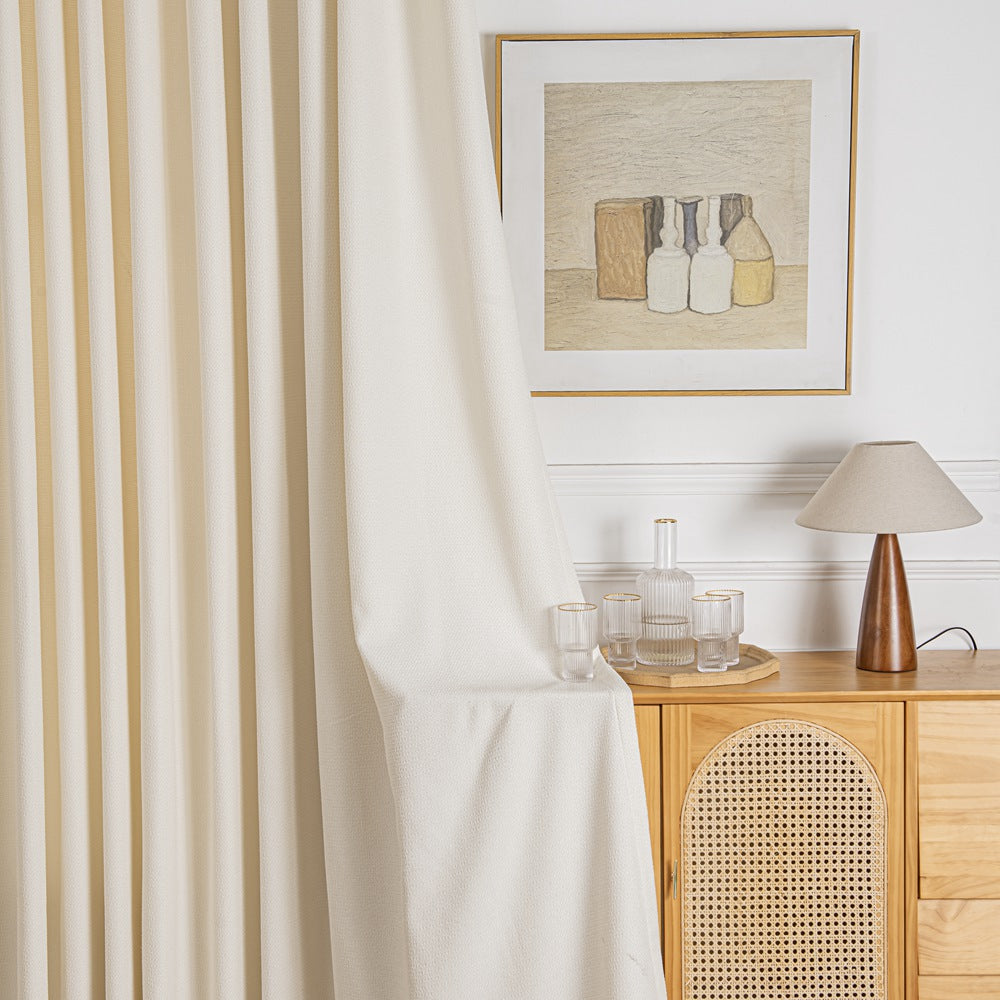 Waffle Chenille Blended Woven Grommet Soft Top Custom Curtains Waffle