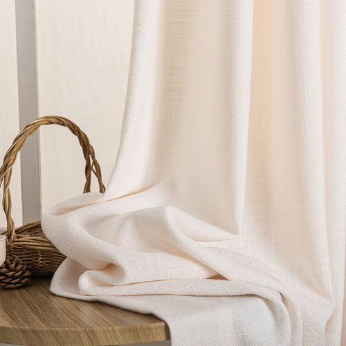 Elise Heavyweight Textured Faux Linen Outdoor Pleat Custom Curtains Elise