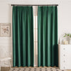 Doux Velvet Elegance Pleat Outdoor Curtains Doux Dark Green-76