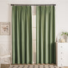 Doux Velvet Elegance Pleat Outdoor Curtains Doux Forest Green-25