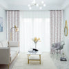 Freya Botanical Naturals Patterned Pleat Custom Curtains Freya Pink Botanical Pattern