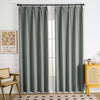 Shangri Cozy Heavy Weight Chenille Pleat Custom Curtains Shangri Linen Gray