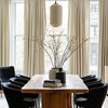 Mead Faux Linen Texture Custom Pleated Curtains for Living Room Mead
