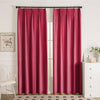 Doux Velvet Elegance Pleat Outdoor Curtains Doux Merlot Red-70