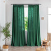 Bryn Slub Textured Faux Linen Pleat Custom Privacy Outdoor Curtains Bryn Moss Green-19