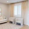 Nyla Cream Yellow Blended Cotton Pinch Pleat Custom Curtains Nyla