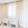 Nyla Cream Yellow Blended Cotton Pinch Pleat Custom Curtains Nyla