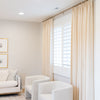 Nyla Cream Yellow Blended Cotton Pinch Pleat Custom Curtains Nyla