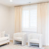 Nyla Cream Yellow Blended Cotton Pinch Pleat Custom Curtains Nyla