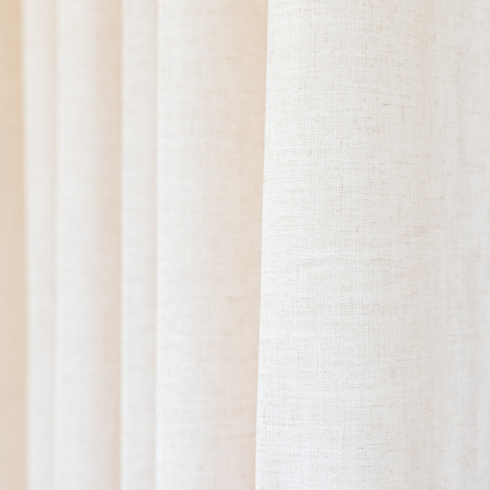 Nyla Cream Yellow Blended Cotton Pinch Pleat Custom Curtains Nyla