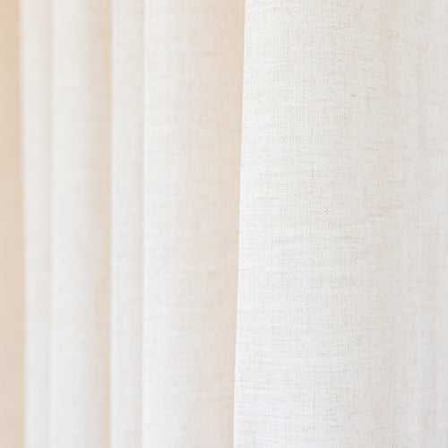Nyla Cream Yellow Blended Cotton Pinch Pleat Custom Curtains Nyla