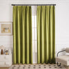 Draco Dragon Scale Velvet Room Darkening Pleat Custom Curtains Draco Olive-Green-35