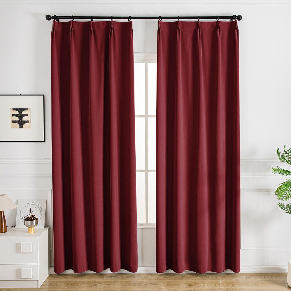 Nanov Oeko-Tex Blackout Velvet Pinch Pleat Custom Curtains Nanov Prune-28