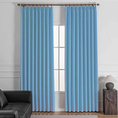Shyn Linen Oeko-Tex Blackout Pinch Pleat Custom Curtains Shyn Blue-17
