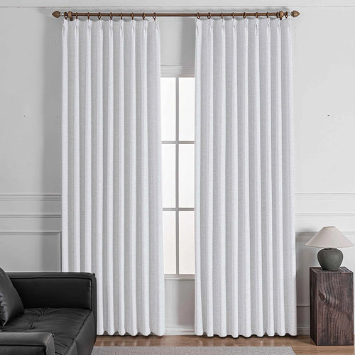 Shyn Linen Oeko-Tex Blackout Pinch Pleat Custom Curtains Shyn White-6