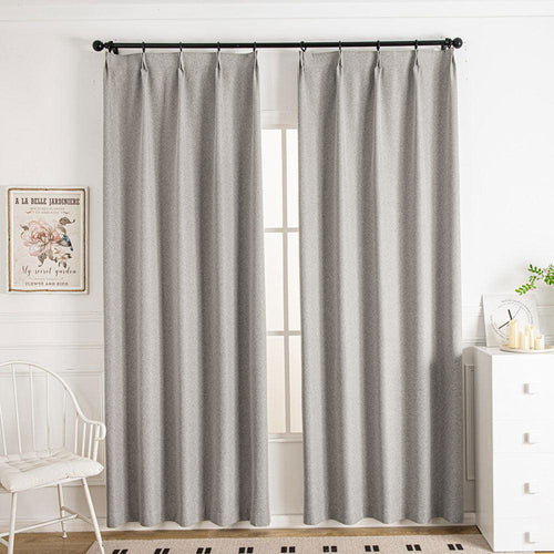 Lullaby Faux Linen Oeko-Tex Blackout Custom Curtains Lullaby Smoky Gray-13