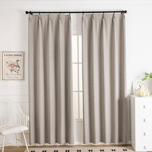 Lullaby Faux Linen Oeko-Tex Blackout Custom Curtains Lullaby Taupe-12