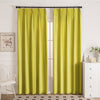 Doux Velvet Elegance Pleat Outdoor Curtains Doux Tender Green-1