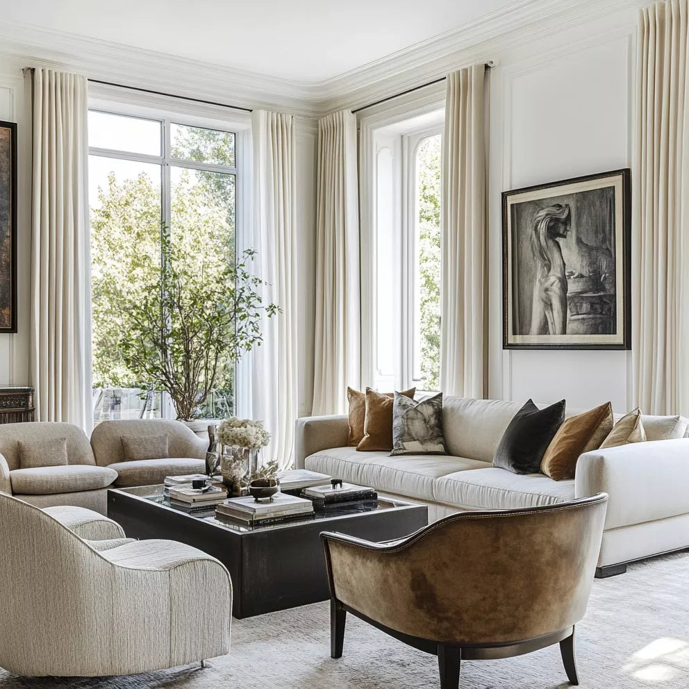 Thalia Textured Linen Pinch Pleat Custom Curtains