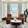 Audrey Fireworks Heavyweight Beige Patterned Pleat Custom Curtains Audrey