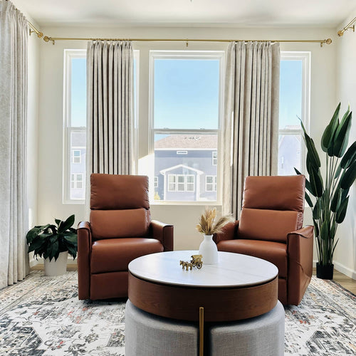 Audrey Fireworks Heavyweight Beige Patterned Pleat Custom Curtains Audrey