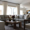 Breezy Meadow Beige Linen Sheer Pleat Custom Curtains Breezy