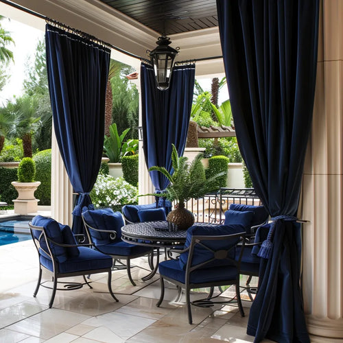 Doux Velvet Elegance Pleat Outdoor Curtains Doux