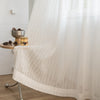 Gauzy Snowflake White Sheer Bathroom Pleat Custom Curtains Gauzy