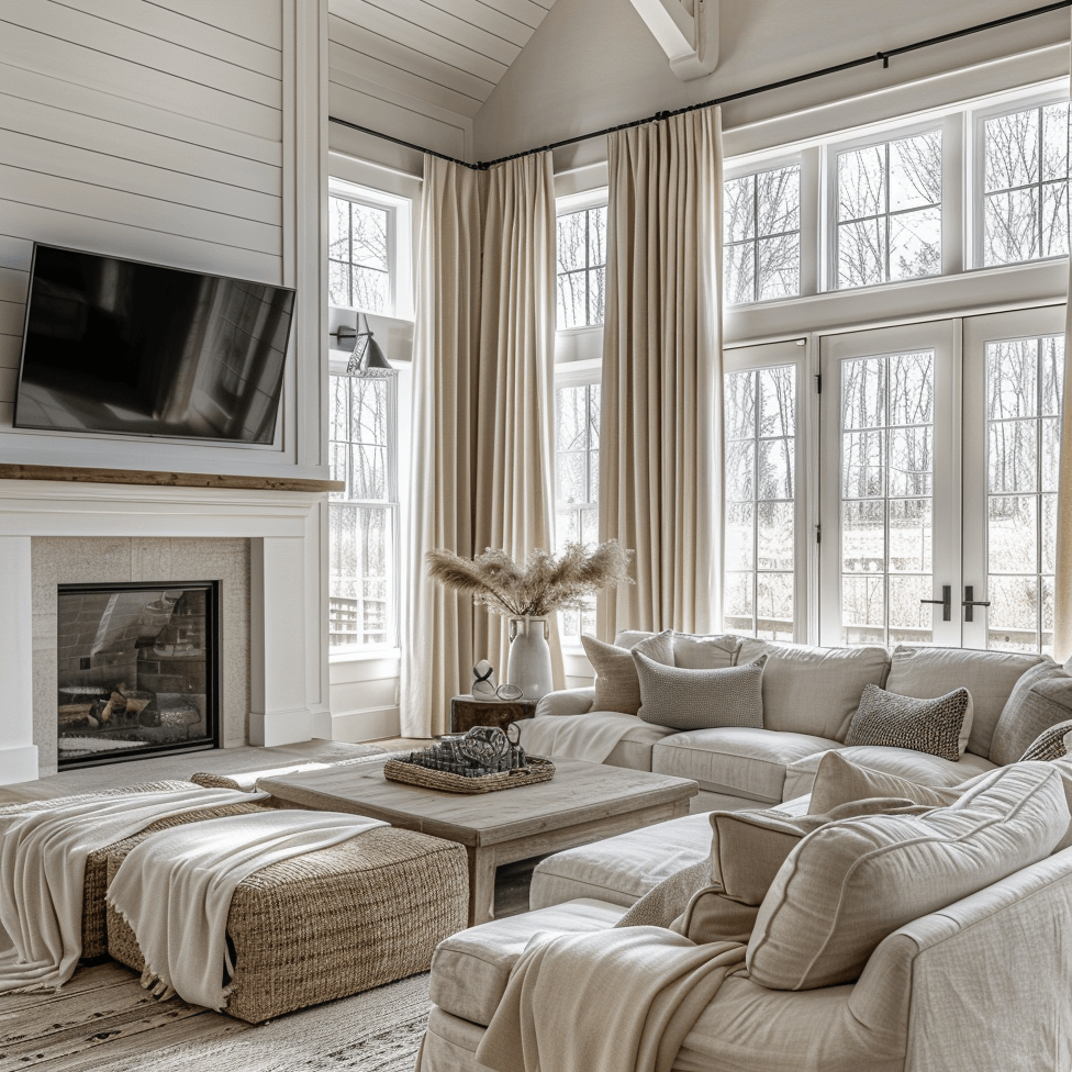 Cocove Tree Texture Heavyweight Pleat Custom Curtains Cocove