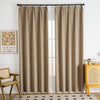 Shangri Cozy Heavy Weight Chenille Pleat Custom Curtains Shangri Light Coffee