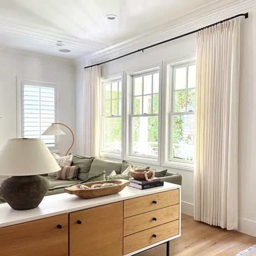 Lorna Oeko-Tex Linen Drapery Pinch Pleat Custom Curtains Lorna