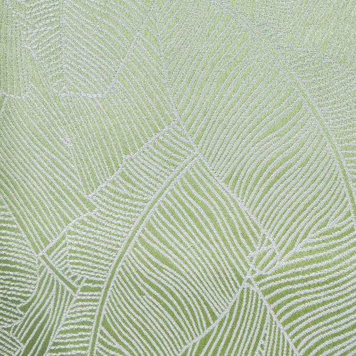 Calista Tropical Leaf Jacquard Cotton Blend Pleated Curtains Calista Pale Green
