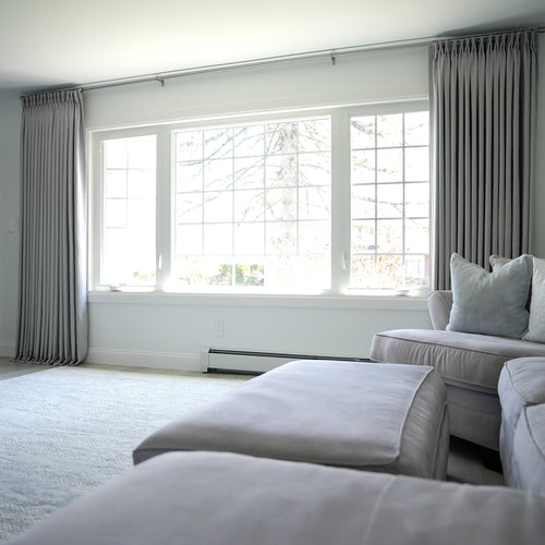 Tuscany Woven Faux Linen Pinch Pleat Custom Curtains Tuscany