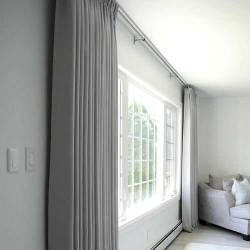 Tuscany Woven Faux Linen Pinch Pleat Custom Curtains Tuscany