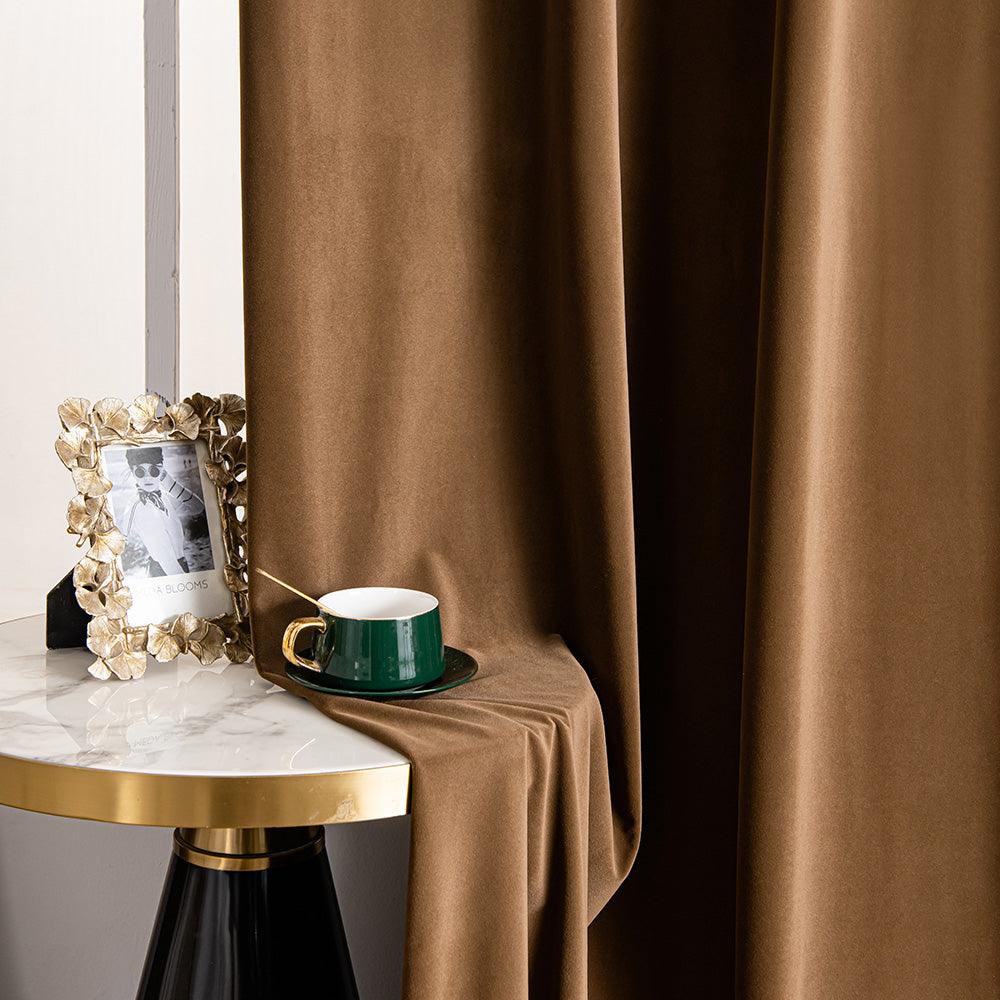 Aushme Luxurious Velvet Room Darkening Custom Drapes