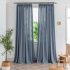 Light Blue-14 Bryn Slub Textured Faux Linen Custom Curtains