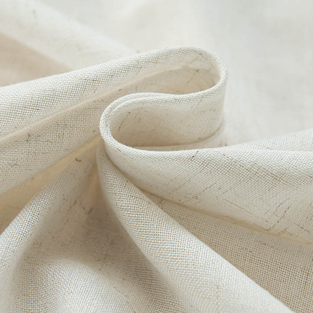 Linen Breezy Beige Linen Sheer Bathroom Custom Curtains