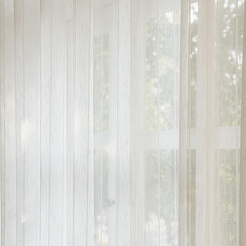 White Gauzy Snowflake White Sheer Bathroom Custom Curtains