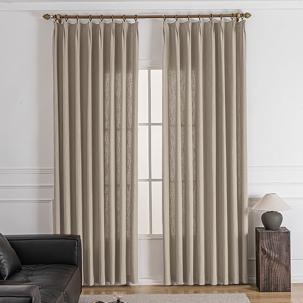 Sova Soft Cotton Blend Custom Pleated Drapes