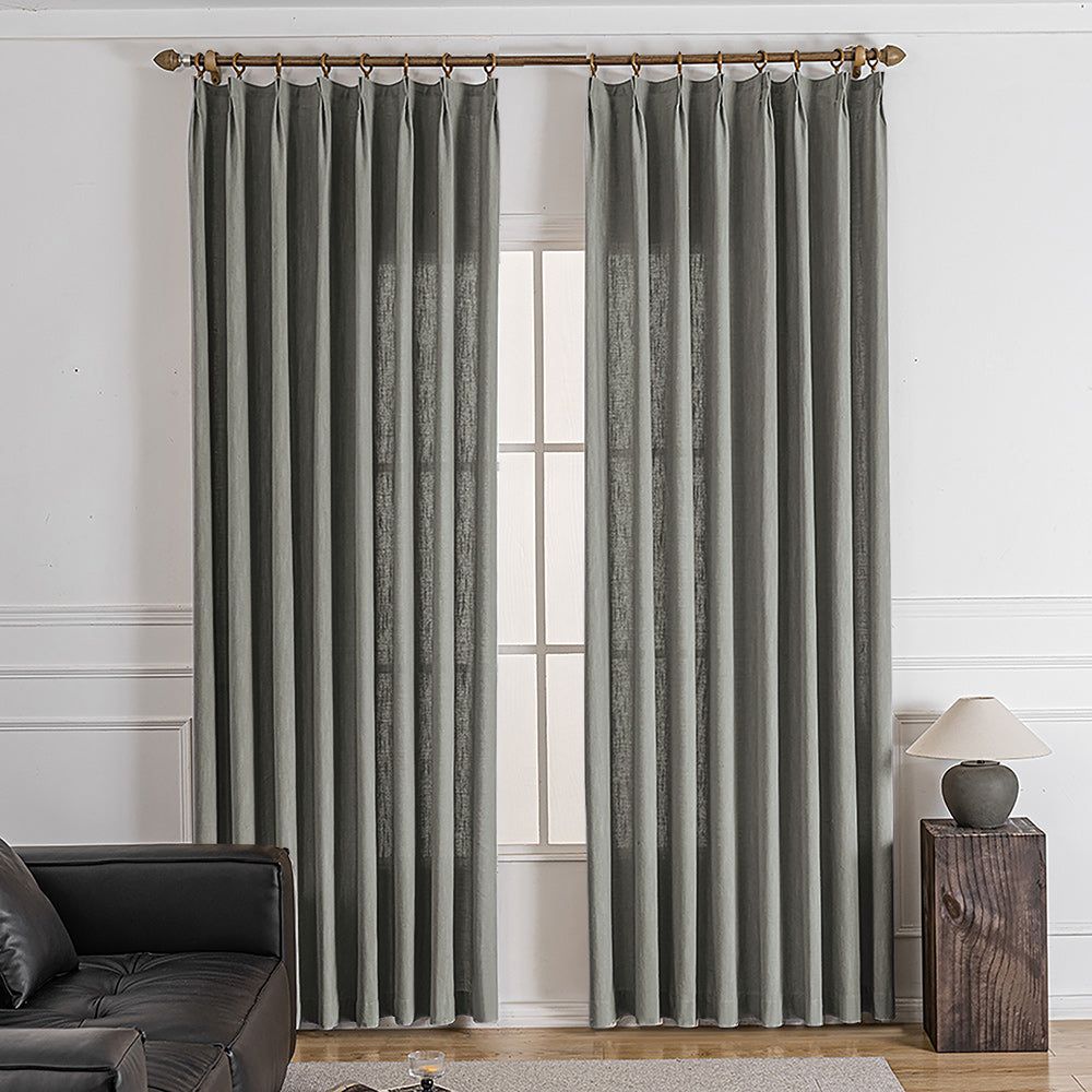 Sova Soft Cotton Blend Custom Pleated Drapes