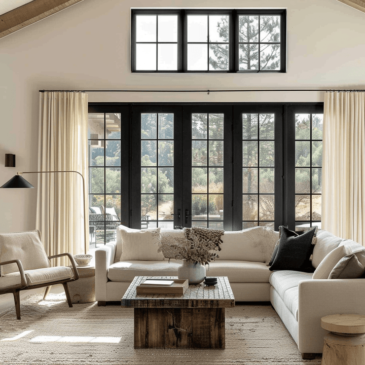 Mead Faux Linen Texture Curtains For Living Room – ixacurtains