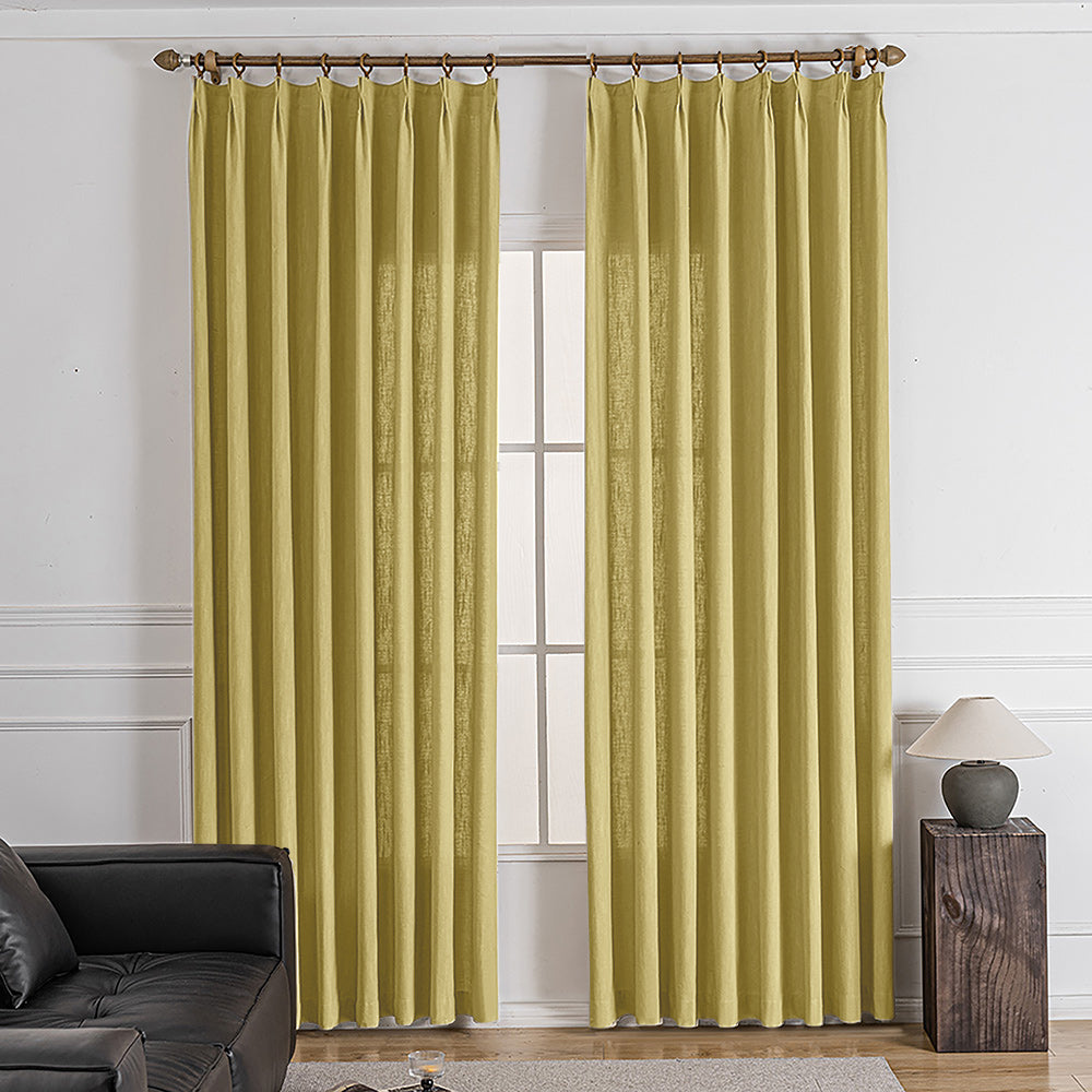 Sova Soft Cotton Blend Custom Pleated Drapes