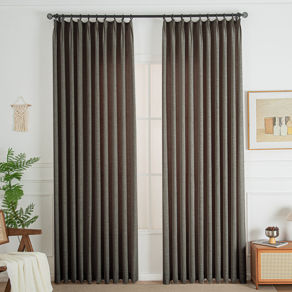 Chocolate Tart 850-13 Lorna French Linen Custom Pleated Curtains Panel