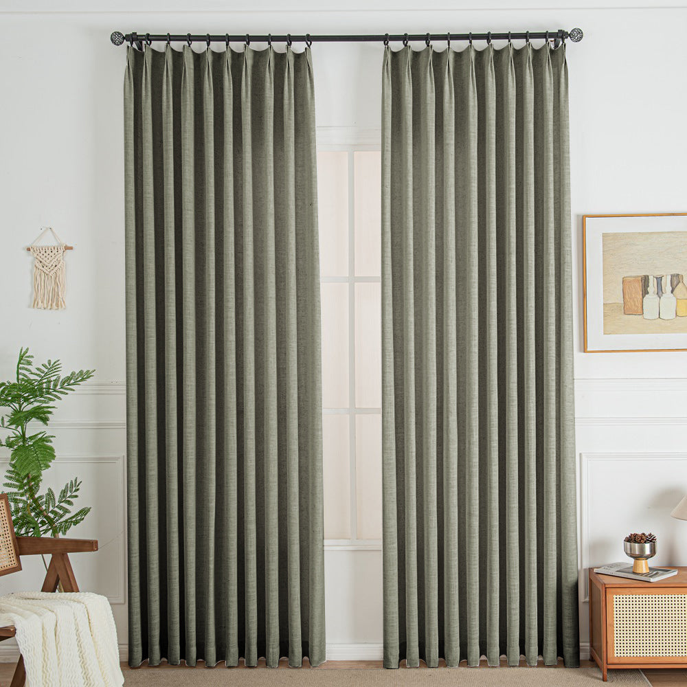 Sepia Ebony 850-14 Lorna French Linen Custom Pleated Curtains Panel