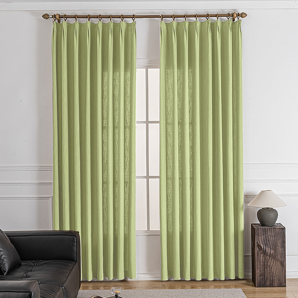 Sova Soft Cotton Blend Custom Pleated Drapes
