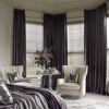 Aushme Black Luxury Pinch Pleat Blackout Velvet Curtains Aushme
