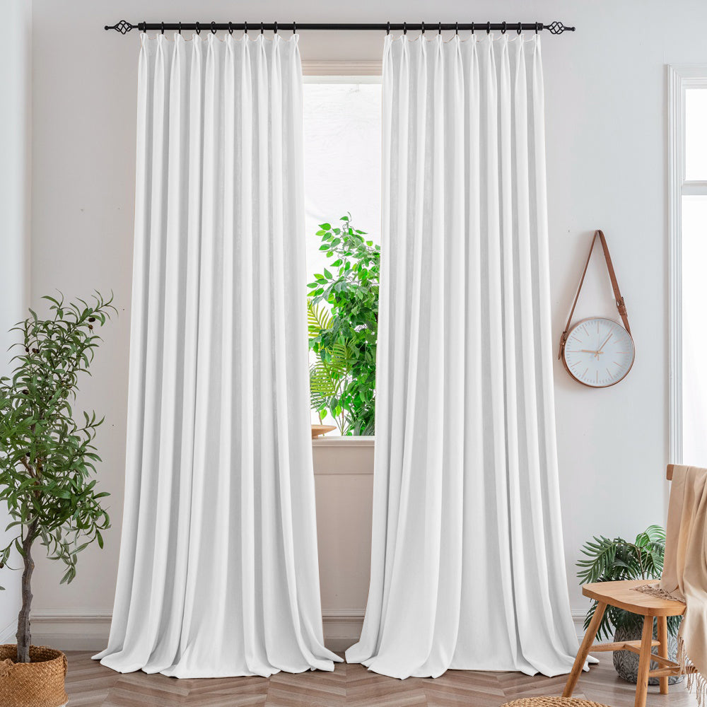 Snow White165-1 Aura Heavyweight Fantasy Cotton Custom Curtains For Living Room And Bedroom