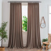 Coffee Brown165-27 Aura Heavyweight Fantasy Cotton Custom Curtains For Living Room And Bedroom