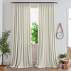 Beige White165-2 Aura Heavyweight Fantasy Cotton Custom Curtains For Living Room And Bedroom