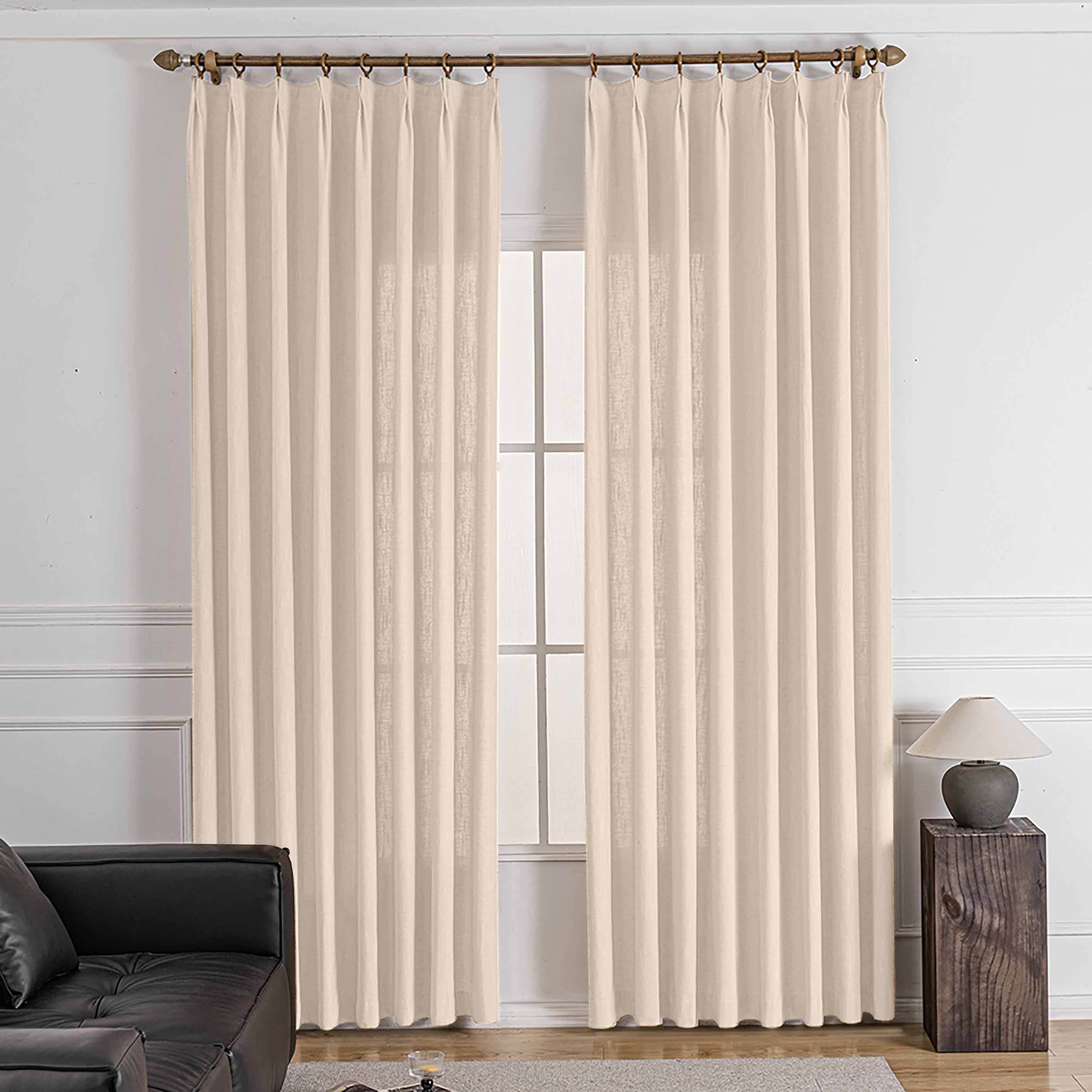 Sova Soft Cotton Blend Custom Pleated Drapes